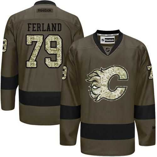 Glued Calgary Flames #79 Michael Ferland Green Salute to Service NHL Jersey,We sell and wholesale Glued Calgary Flames #79 Michael Ferland Green Salute to Service NHL Jersey on line form chian!